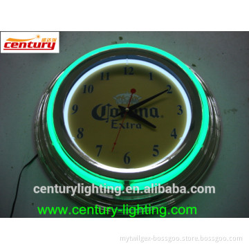 double ring neon clock